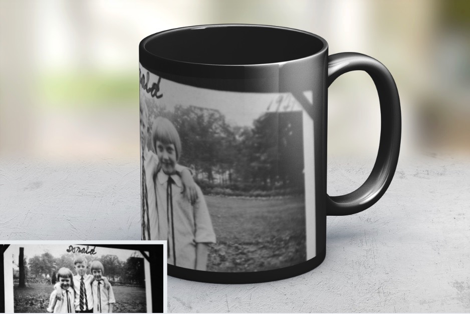 old photo mug