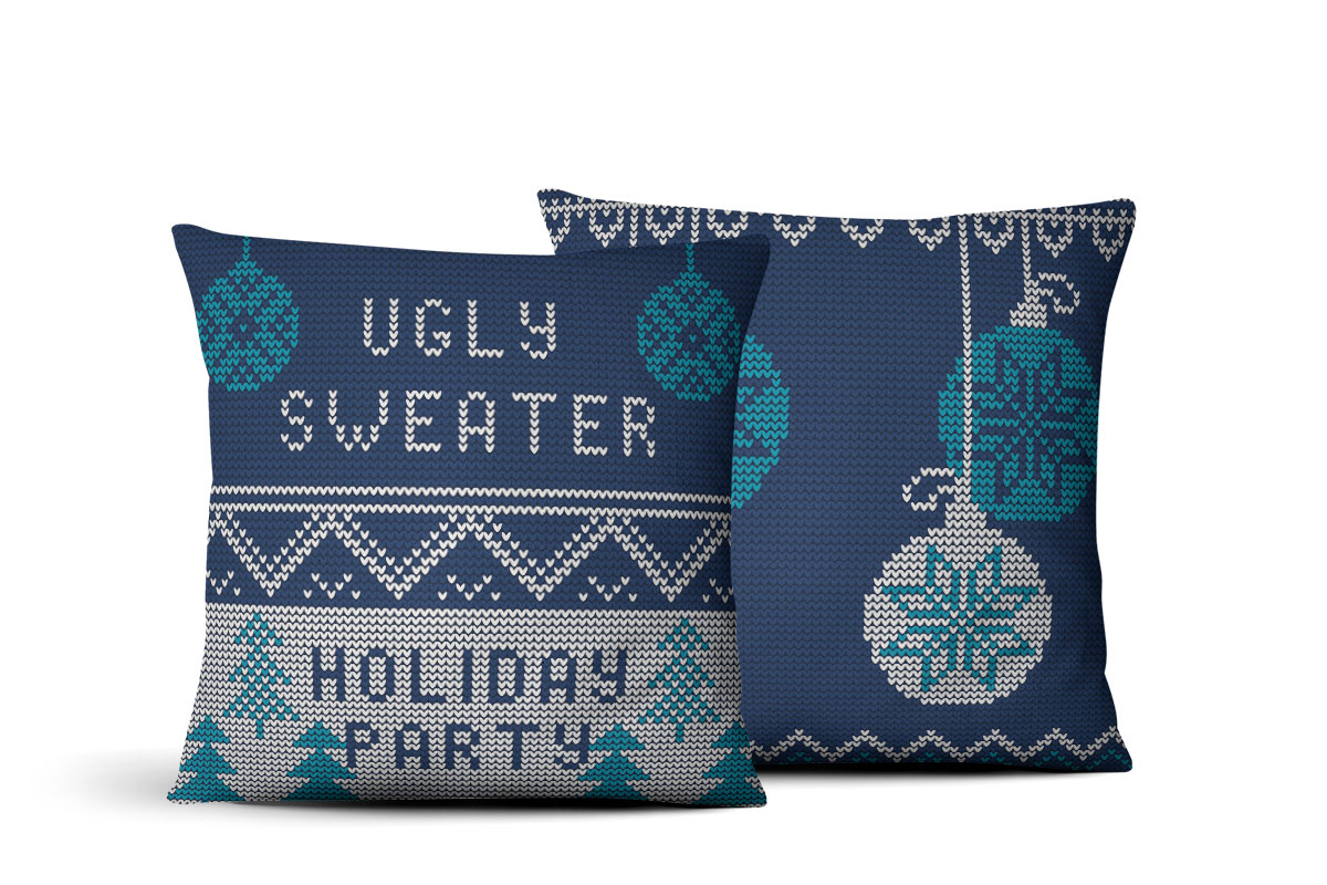 ugly sweater pillow